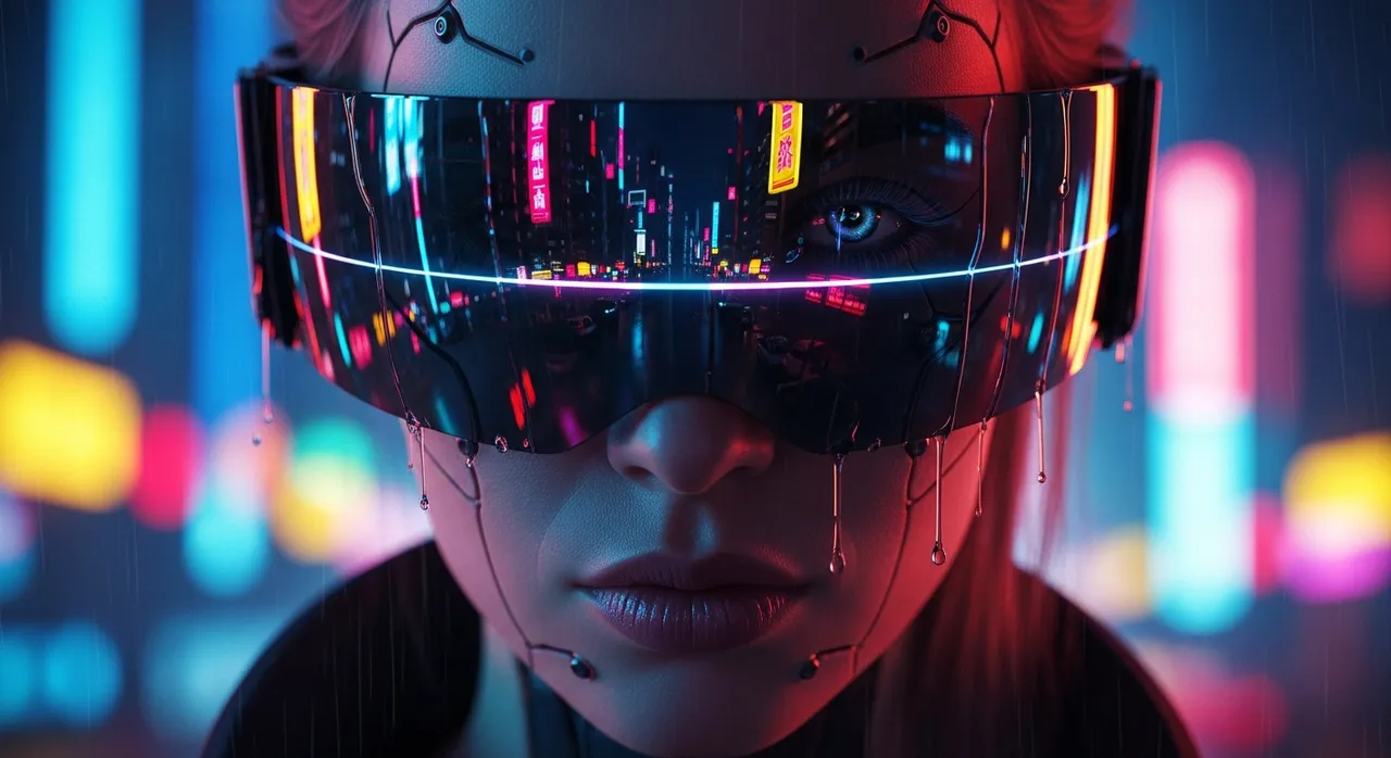 Cyberpunk woman portrait
