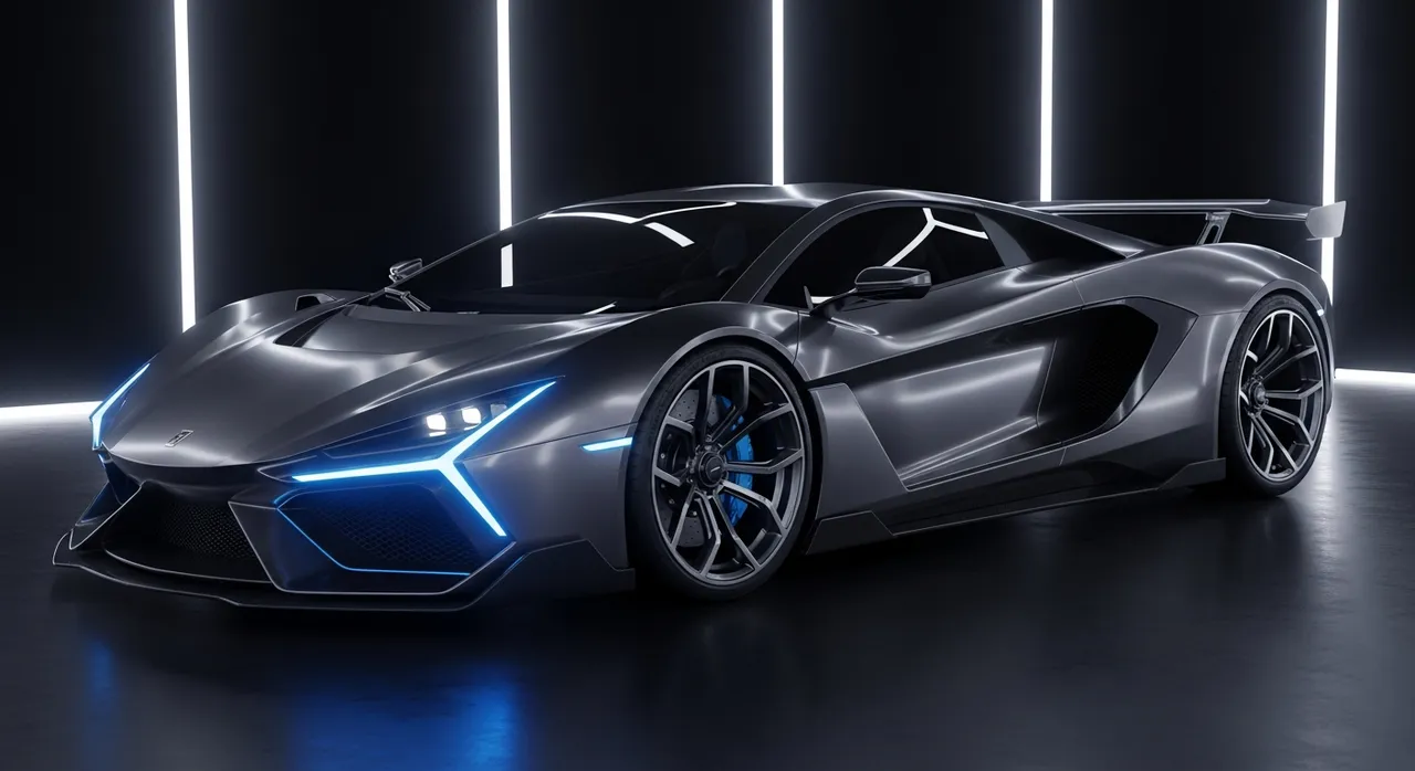 Futuristic sports car
